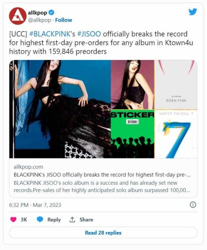 Джису из BLACKPINK проведет сольный фансайн 