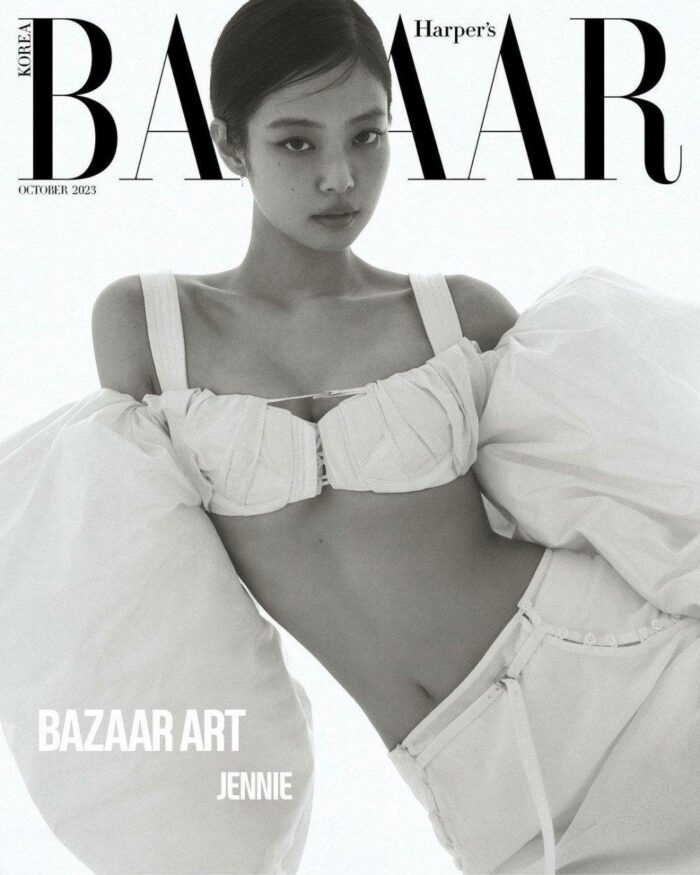 Дженни из BLACKPINK украшает обложки Harper's Bazaar Korea в образах от Jacquesmus