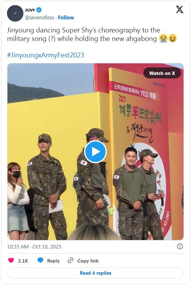 Джинён из GOT7 привлек внимание армейскими фото и видео с «2023 Army Festival»