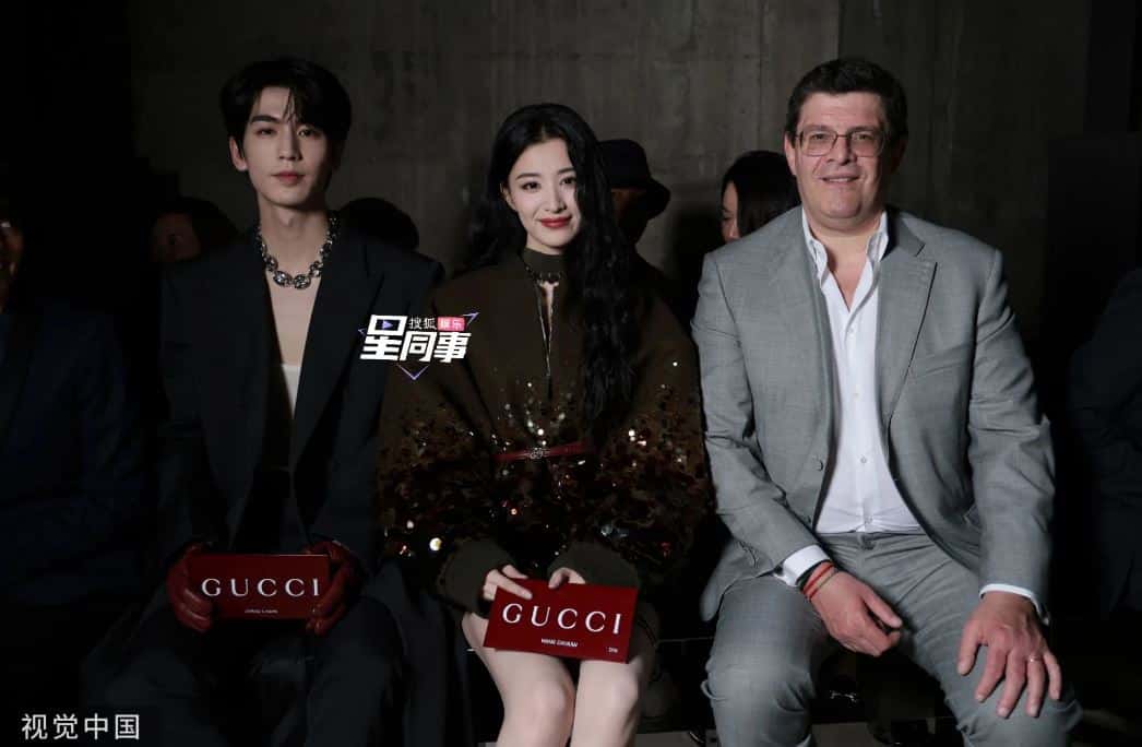 Чжан Лин Хэ и Ван Чу Жань на показе GUCCI в Лондоне