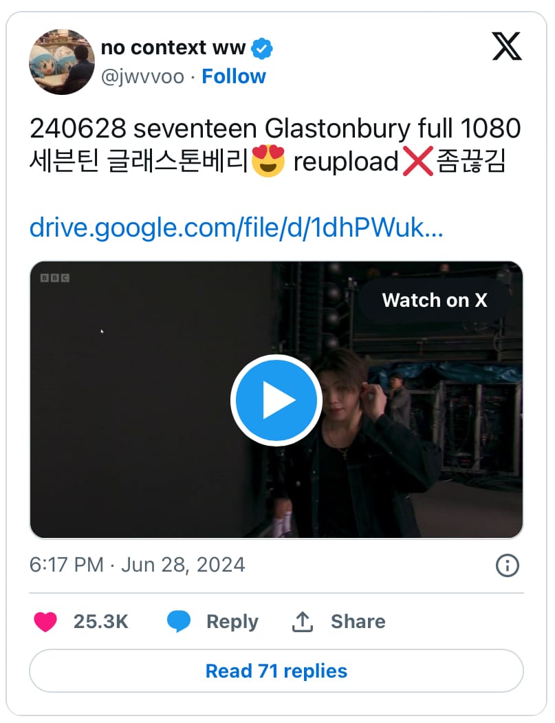 SEVENTEEN получили восторженные отзывы от критиков за свое выступление на Glastonbury 2024