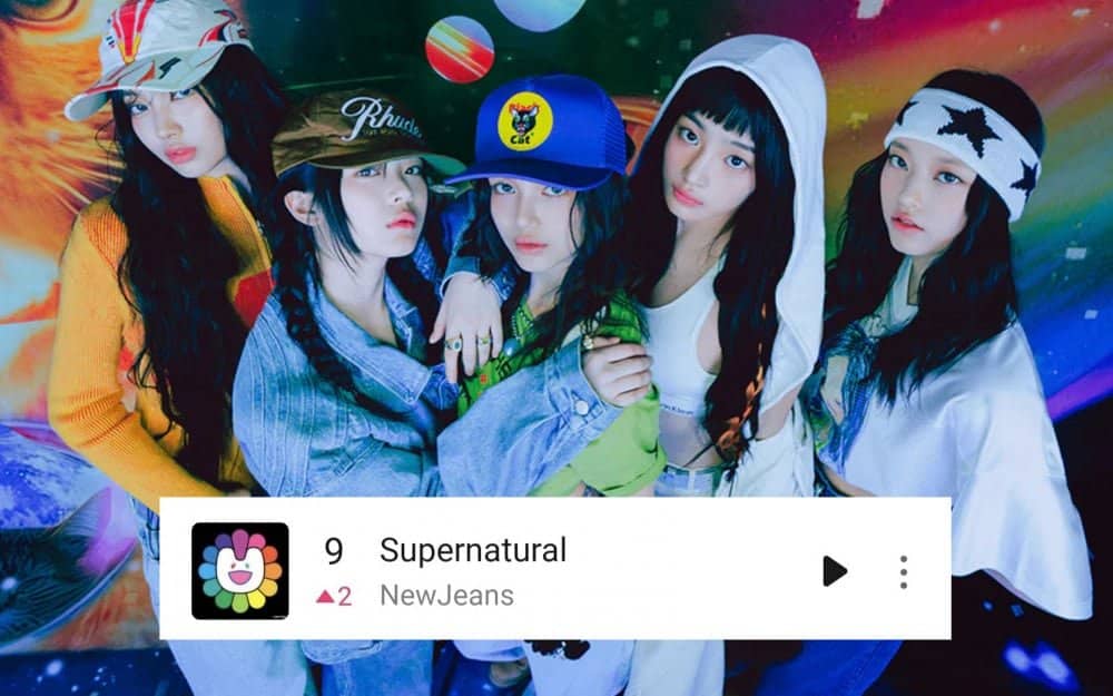 NewJeans вошли в историю с синглом "Supernatural", ставшим первой песней на японском языке, попавшей в топ-10 чарта Melon Top 100