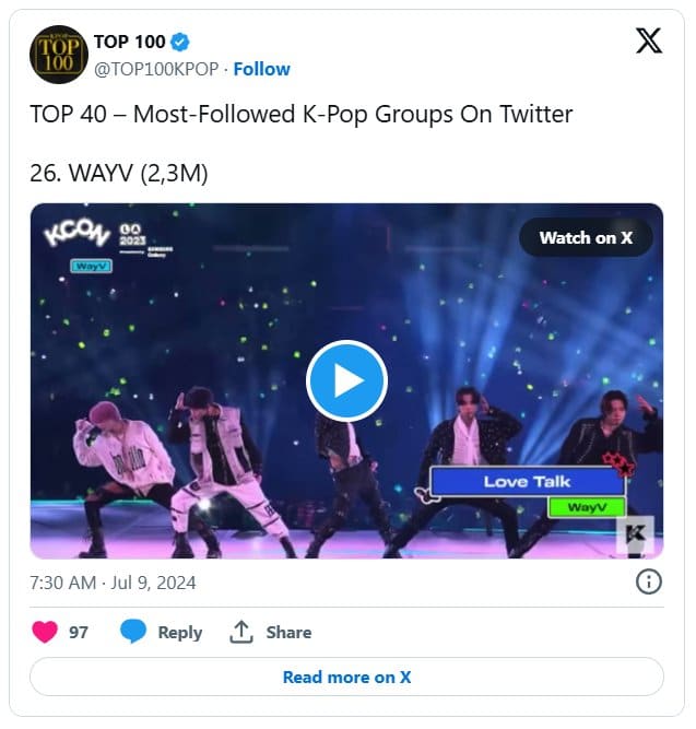 Топ-40 K-pop групп с наибольшим количеством подписчиков в X (Twitter): BTS, TXT, EXO и другие!