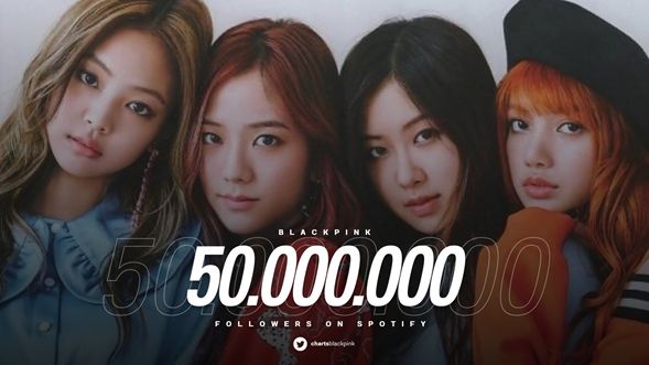 BLACKPINK стала первой женской группой, достигшей 50 миллионов подписчиков на Spotify