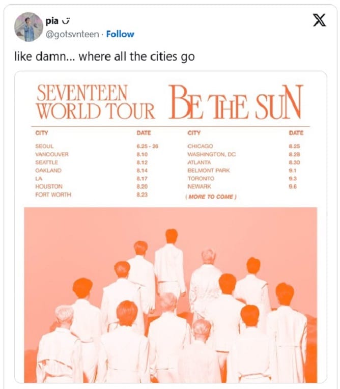 [DISQUS] График мирового тура SEVENTEEN «Right Here» разочаровал фанатов: «Такое плохое планирование»