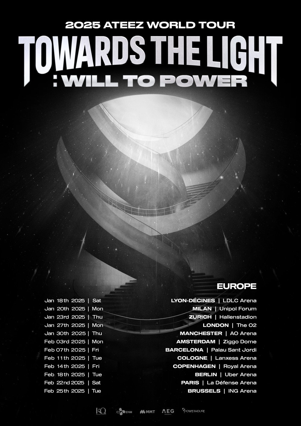 ATEEZ анонсировали 12 остановок в Европе в рамках тура «Towards The Light: Will To Power»