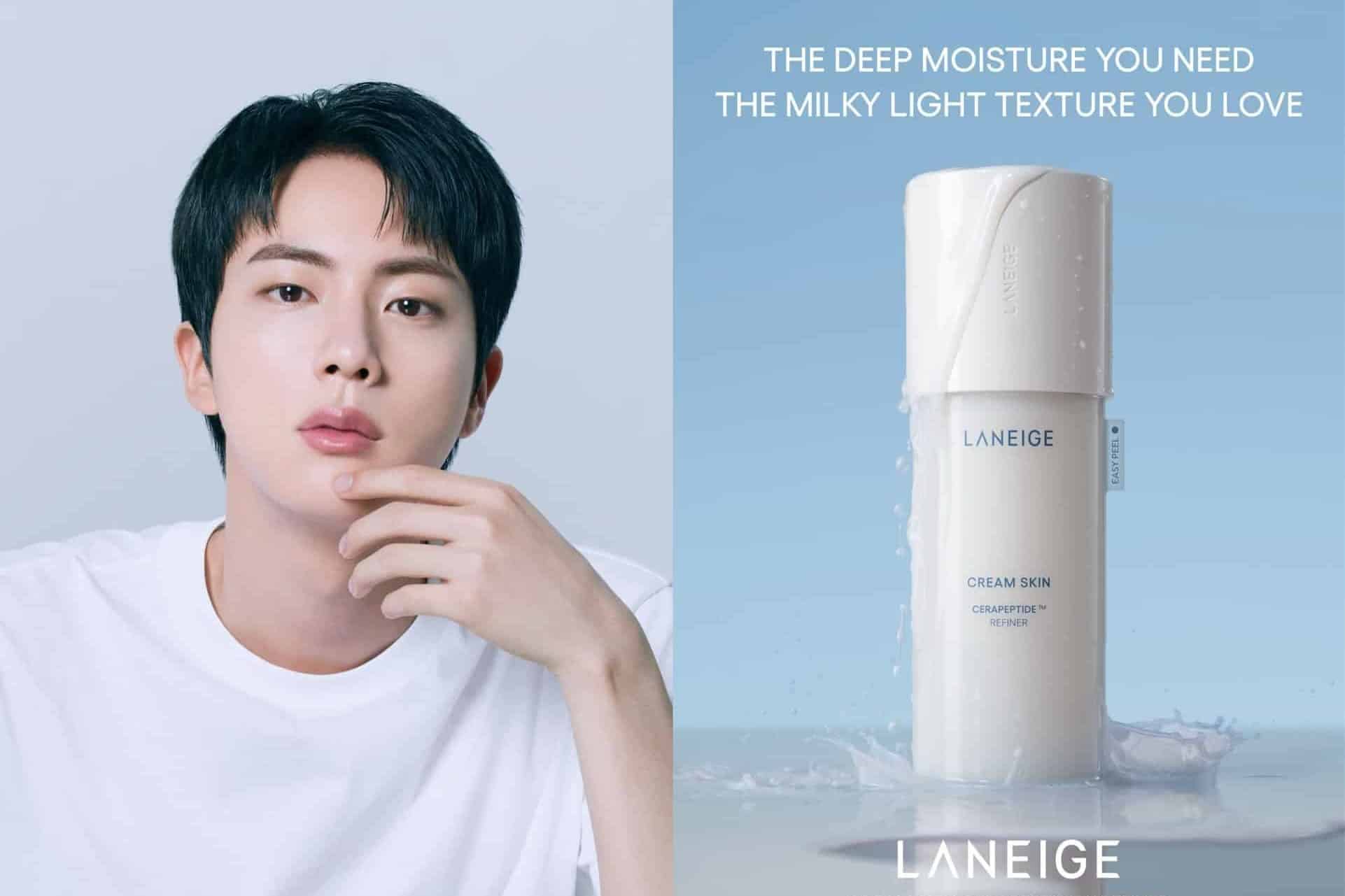 Джин из BTS первый мужской амбассадор косметического бренда Laneige