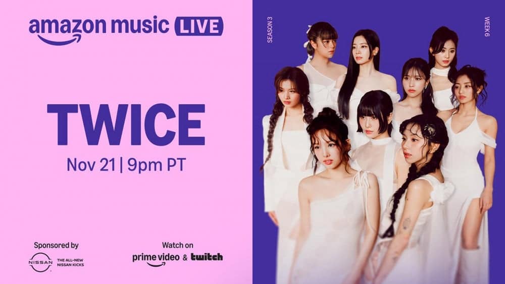 TWICE – первые K-Pop артисты, которые выступят на «Amazon Music Live» сразу после «Thursday Night Football»